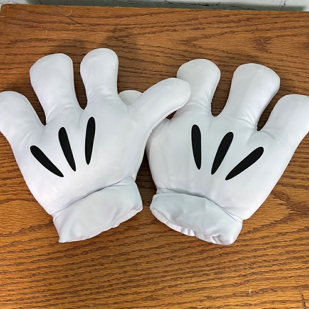 NWT Disney Light-Up Skeleton Mickey Gloves and Spiderweb Mickey Ear Headband Set